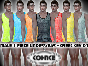 Sims 4 — Kohnke One Piece Underwear Greek Key 01 by CHKohnke — One Piece Underwear