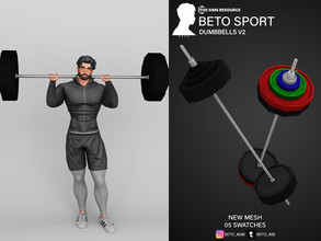 Sims 4 — Beto Sport (Dumbbells V2) by Beto_ae0 — Small dumbbells to exercise, enjoy them IMPORTANT -- It is located in