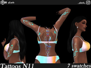 Sims 4 — Tattoos N11 by qLayla — The tattoos are : - base game compatible - available from teen to elder The tattoos have