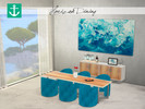 Sims 4 — Horizon Dining by zarkus — Horizon Dining is a modern dining room for people who loves a minimal design The set