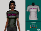 Sims 4 — Girl Boss T-Shirt by BeatBBQ — - 8 Colors - All Texture Maps - New Mesh (All LODs) - Custom Thumbnail - HQ