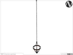 Sims 4 — Chartres Ceiling Lamp Wrought Iron Body Tall by ArtVitalex — Lighting Collection | All rights reserved | Belong