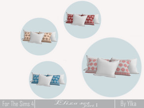 Sims 4 — [SJB] Eliza set part I five pillows for the bed by Ylka by Ylka — Has 4 colors. You can see all the colors in