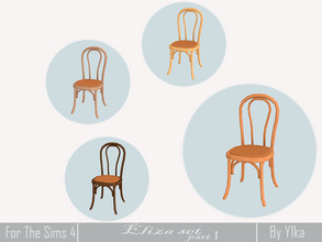 Sims 4 — [SJB] Eliza set part I wooden chair with soft seat by Ylka by Ylka — Has 4 colors. You can see all the colors in