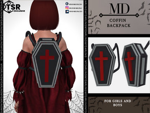 Sims 4 — coffin backpack Child by Mydarling20 — new mesh base game compatible all lods all maps 5 color the texture of