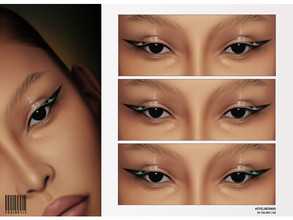Sims 4 — Glossy Eyeliner | N99 by cosimetic — - Female - 30 Swatches. - 30 Custom thumbnail. - You can find it in the