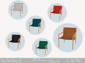Sims 4 — [SJB] Eliza set part II armchair by Ylka by Ylka — Has 6 colors. You can see all the colors in the photo above.