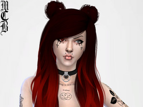 Sims 4 — Kiro Eyeliner by MaruChanBe2 — Eyeliner with inverted crosses. Perfect for your goth and occult sims <3