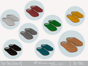 Sims 4 — [SJB] Eliza set part III soft slippers by Ylka by Ylka — Has 8 colors. You can see all the colors in the photo