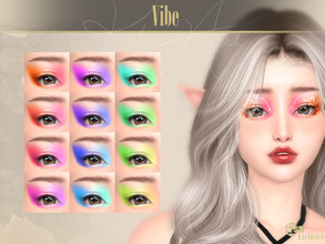 Sims 4 — Vibe Eyeshadow by Kikuruacchi — - It is suitable for Female. ( Teen to Elder ) - 12 swatches - HQ Compatible -