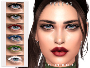 Sims 4 — Eyeliner N143 by Seleng — The eyeliner has 21 colours and HQ compatible. Allowed for teen, young adult, adult