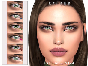 Sims 4 — Eyeliner N144 by Seleng — The eyeliner has 21 colours and HQ compatible. Allowed for teen, young adult, adult