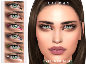 Sims 4 — Eyeliner N145 by Seleng — The eyeliner has 21 colours and HQ compatible. Allowed for teen, young adult, adult