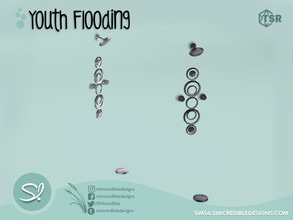 Sims 4 — Youth Flooding shower by SIMcredible! — by SIMcredibledesigns.com available at TSR 2 colors variations