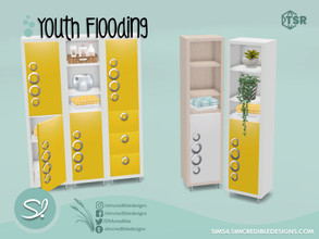Sims 4 — Youth Flooding cabinet 3 by SIMcredible! — by SIMcredibledesigns.com available at TSR 2 colors variations
