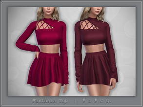 Sims 4 — Fantasia Top. by Pipco — A trendy top in 17 colors. Base Game Compatible New Mesh All Lods HQ Compatible Shadow,