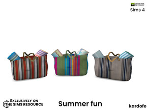 Sims 4 — kardofe_Summer fun_Bag by kardofe — Decorative towel bag, in two colour options