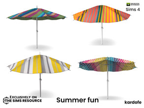 Sims 4 — kardofe_Summer fun_Sun umbrella by kardofe — Beach umbrella, in four colour options
