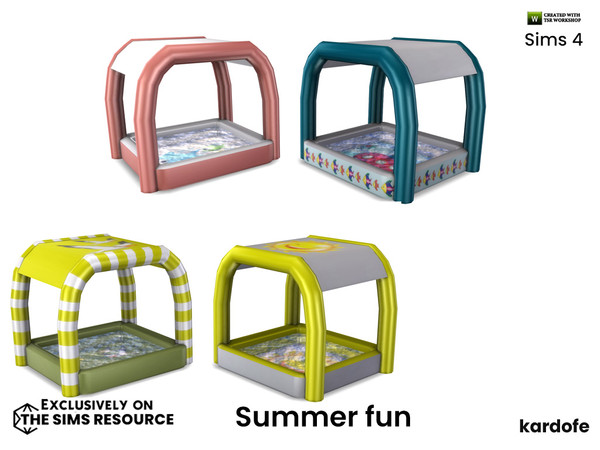 Sims 4 — kardofe_Summer fun_Children's pool by kardofe — paddling pool, functional, in four colour options