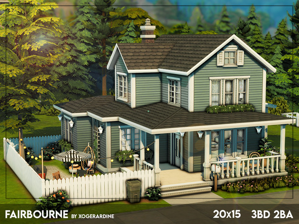 Sims 4 — Fairbourne (NO CC) by xogerardine — First house with High School Years! It's just a simple suburban but the