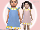 Sims 4 — Eliana [fly sleeve dress] by talarian — Fly sleeve dress for toddler girls, applique of lemons * New Mesh * 16