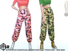 Sims 4 — K-Pop Style Camouflage Jogger Pants by Harmonia — New Mesh All Lods 7 Swatches HQ Please do not use my textures.