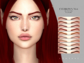 Sims 4 — Eyebrows n64 by ANGISSI — *For all questions go here - angissi.tumblr.com *10 colors *HQ compatible *Female