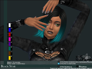 Sims 4 — Black Star by Silerna — - Base game compatible - Everyday - Teen to elder - New mesh - All lods - 8 colors -