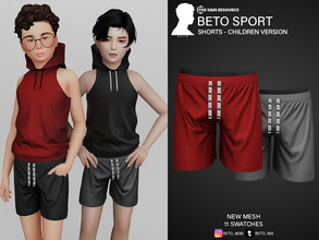 Sims 4 — Beto Sport (Shorts Children Version) by Beto_ae0 — Sports shorts for boys, enjoy them - 10 colors - New Mesh -