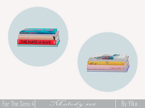 Sims 4 — [SJB] Melody set stack of books by Ylka by Ylka — Has 2 colors. You can see all the colors in the photo above.