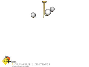 Sims 3 — Columbus Ceiling Lamp Short by Onyxium — Onyxium@TSR Design Workshop Lighting Collection | Belong To The 2022