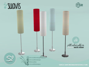 Sims 4 — Suavis floor lamp by SIMcredible! — by SIMcredibledesigns.com available at TSR 5 colors + variations