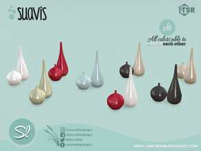Sims 4 — Suavis vases by SIMcredible! — by SIMcredibledesigns.com available at TSR 8 colors + variations