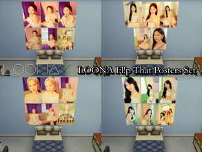 Sims 4 — Loona 'Fl!p That' Posters (Version A) Set - Requires Meshes by PhoenixTsukino — Set of posters featuring KPOP