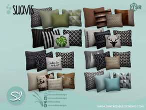 Sims 4 — Suavis cushions for loveseat by SIMcredible! — by SIMcredibledesigns.com available at TSR 8 colors variations