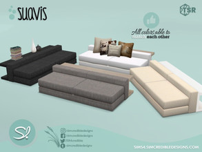 Sims 4 — Suavis loveseat by SIMcredible! — by SIMcredibledesigns.com available at TSR 4 colors + variations
