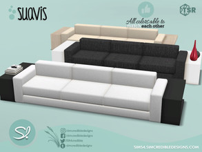 Sims 4 — Suavis sofa by SIMcredible! — by SIMcredibledesigns.com available at TSR 4 colors + variations