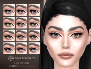 Sims 4 — Eyes 32 (HQ) by Caroll912 — A 12-swatch realistic set of eyes in 9 monochrome shades of blue, green and brown as