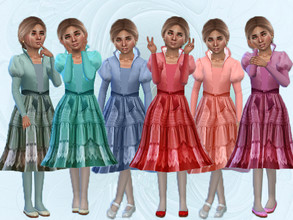 Sims 4 — Lana child Outfit by TrudieOpp — Child Outfit jacket with frill skirt in 6 colors