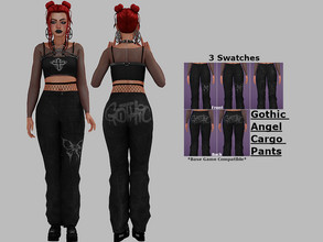 Sims 4 — Gothic Angel Cargo Pants by simsloverxyz — Gothic Angel Cargo Pants