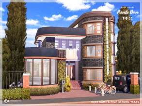 Sims 4 — Private Dorm No CC by Moniamay72 — This is a 4 Bedrooms Private Dorm for Students or can be perfect for a family