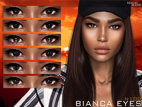 Sims 4 — [Patreon] Bianca Eyes N100 by MagicHand — Black eyes for males and females in 6 swatches - HQ Compatible.