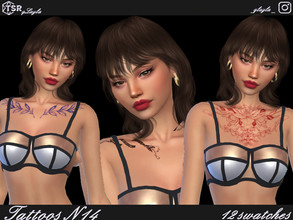 Sims 4 — Tattoos N14 by qLayla — The tattoos are : - base game compatible - available from teen to elder The tattoos have