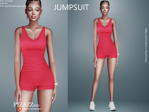 Sims 4 — Workout Jumpsuit by pizazz — www.patreon.com/pizazz Workout Jumpsuit. Get fit in this comfortable cotton