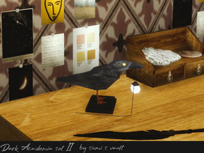Sims 4 — Dark AcademiaSet II Crow lamp by Siomi's Vault by siomisvault — The lamp you didn't know you needed but you do