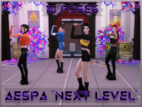 Sims 4 — Aespa "Next Level" Poses by Marilyly22 — - There are 10 Poses. - Handmade by Marilyly22. - Enjoy! ^^