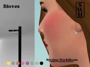 Sims 4 — [SWH] Earrings Bloves by Styvlen — Mesh by me Base game compatible 8 Colors Texture by me with texture paint in