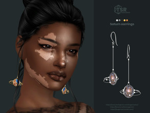 Sims 4 — Saturn earrings by sugar_owl — Female Saturn earrings with pearls. BG and HQ compatible. 10 swatches. Enjoy!