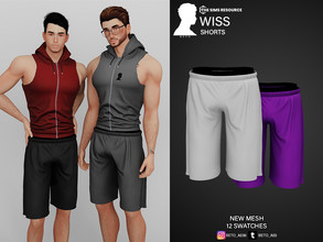 Sims 4 — Wiss (Shorts) by Beto_ae0 — Sports shorts, enjoy it - 12 colors - New Mesh - All Lods - All maps