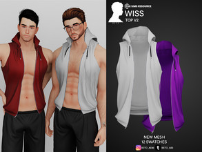 Sims 4 — Wiss (Top V2) by Beto_ae0 — Men's sports shirt, enjoy it - 11 colors - New Mesh - All Lods - All maps